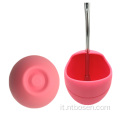 Tazza di tè silicone pieghevole con cucchiaio filtro